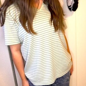 vintage green striped